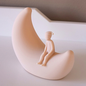 Светильник в виде луны Cam Cam Copenhagen "Moon", розовый